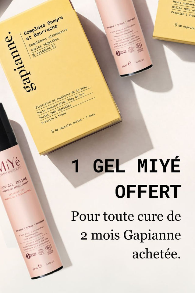 Sécheresse intime - Compléments Onagre, Bourrache, Vitamine E