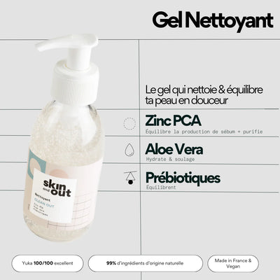 Nettoyant visage purificateur peau - SKIN & OUT