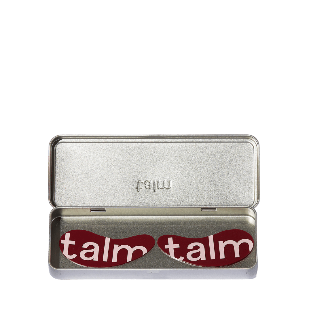 Les patch réutilisables de Talm dans leur boîte.
