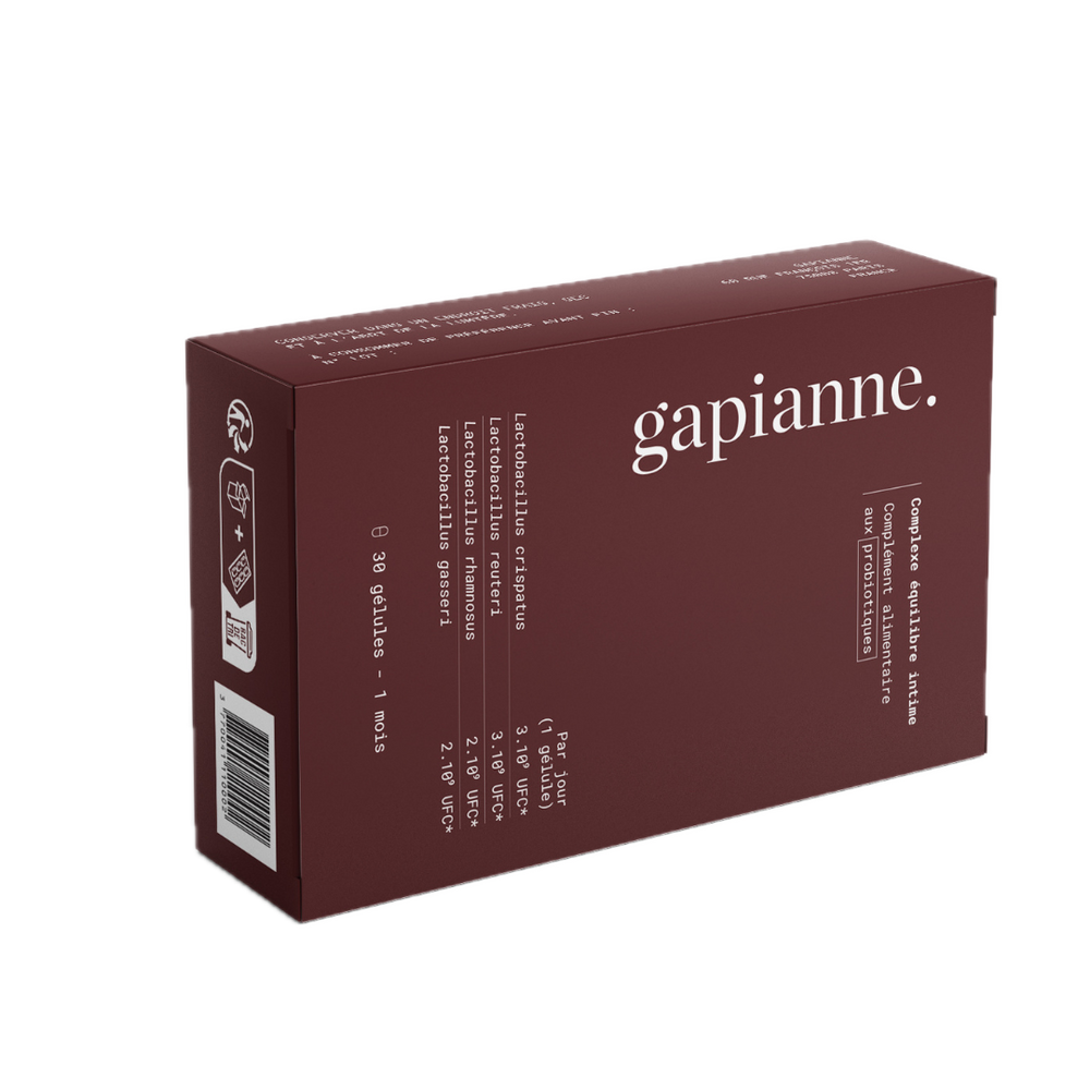 Probiotiques flore intime - Mycose, Vaginose, Irritations & Odeurs - Gapianne