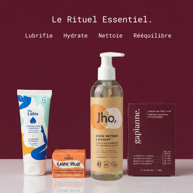rituel intime essentiel, nettoie, hydrate et réequilibre la flore intime