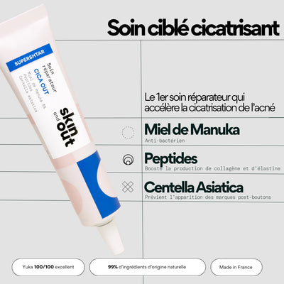 Soin réparateur après perçage de boutons - SKIN & OUT