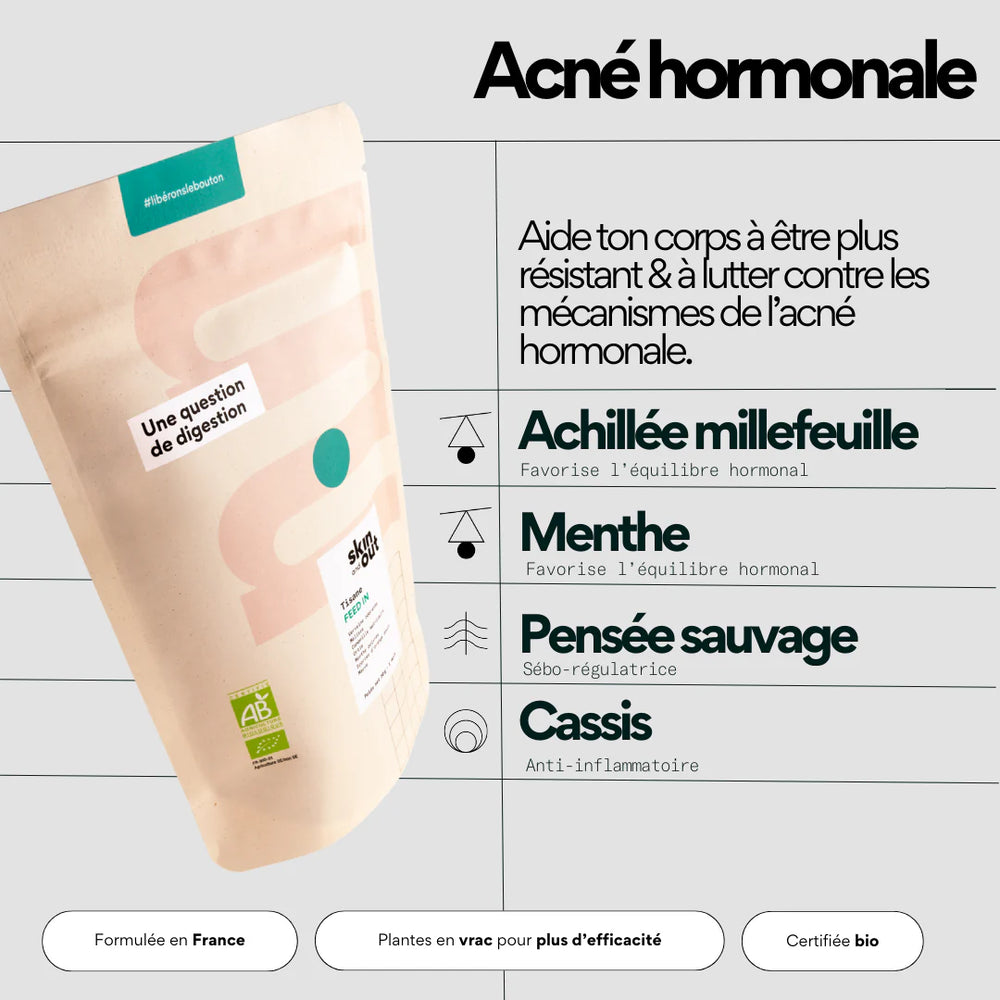 Tisane Trouver l'équilibre (acné hormonale) - SKIN & OUT
